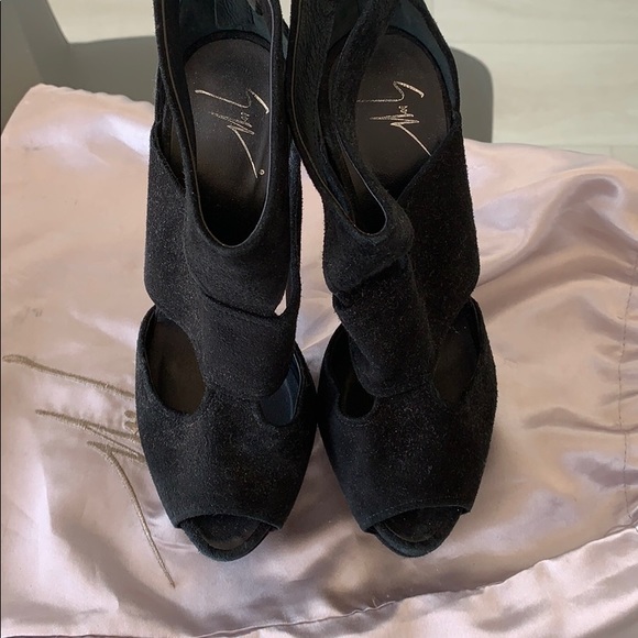 Giuseppe Zanotti black suede sandals 160 mm - Picture 6 of 6